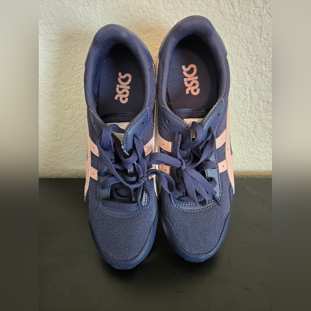 ASICS Navy and Pink Sneakers